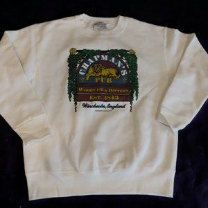Chapman's Pub Rabbit pie & Bitters Winchester England 1989 Crew Neck Sweater Med
